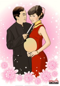 Chinese_wedding_Cartoon_style_by_nigaoe
